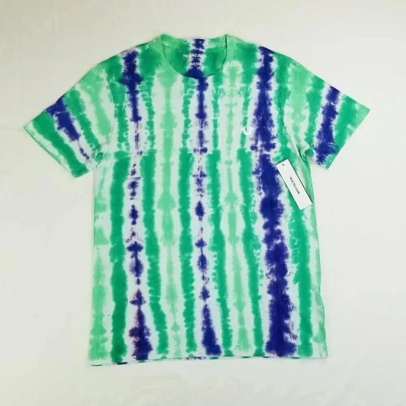 True Religion Small Tie Dye Crew Neck Cotton Shirt - Picture 1 of 6